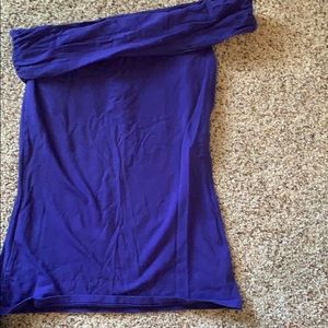 One shoulder top.